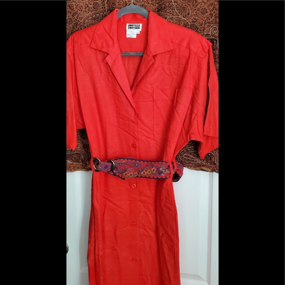 Well known designer Nouvelle Boutique red designer dress size 10
